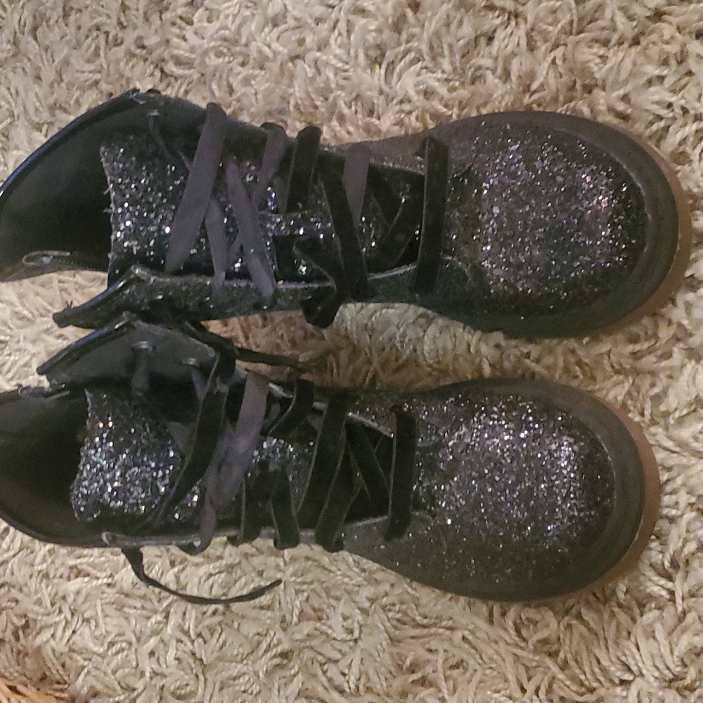 Black Glitter Boots size 7